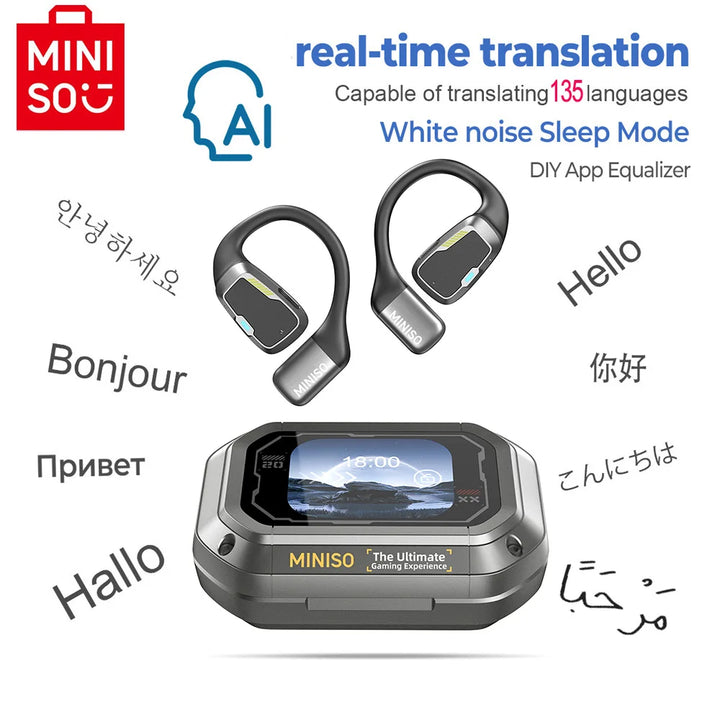 MINISO SmartTalk™  - Real-Time AI Translation Earbuds- 2025 Best Seller
