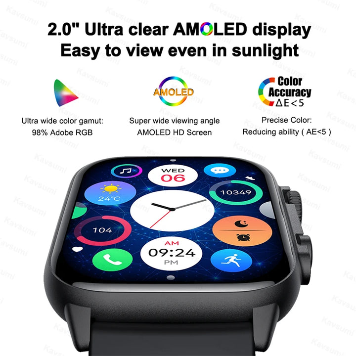 2023 hk9 ultra smartwatch das mulheres dos homens amoled tela hd freqüência cardíaca pressão arterial nfc bluetooth chamada relógio inteligente para apple huawei