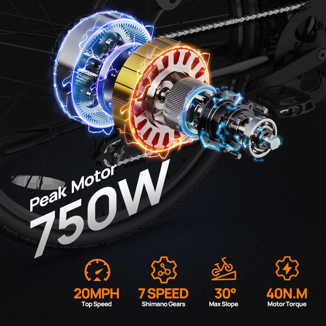 E26 PeakDrive 750 – 48V Urban Explorer Electric Bike for Adults