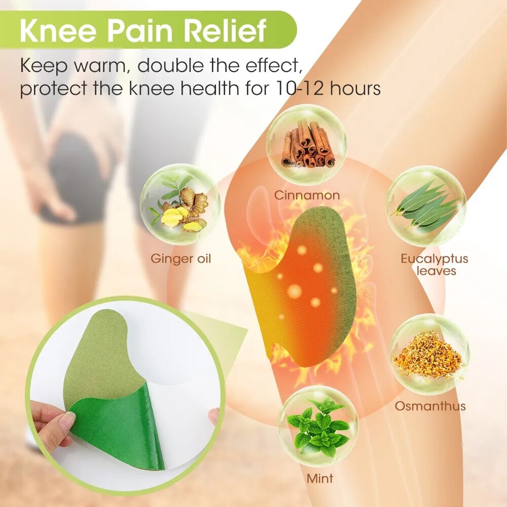 Knee Pain Relief Patches Wormwood Sticker Neck Waist Joint Ache Pads Wormwood Knee Patches for Back Neck Relief Muscle Soreness