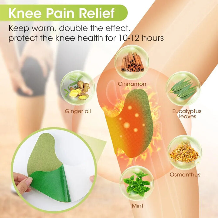 Knee Pain Relief Patches Wormwood Sticker Neck Waist Joint Ache Pads Wormwood Knee Patches for Back Neck Relief Muscle Soreness
