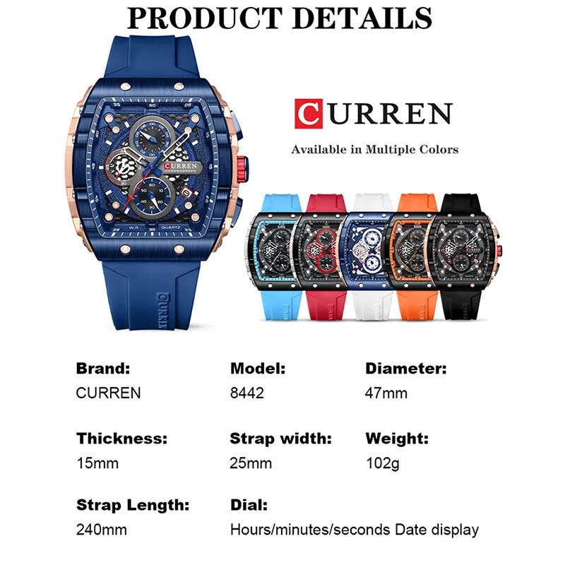 CURREN Quartz Chronograph  Men's Watches
