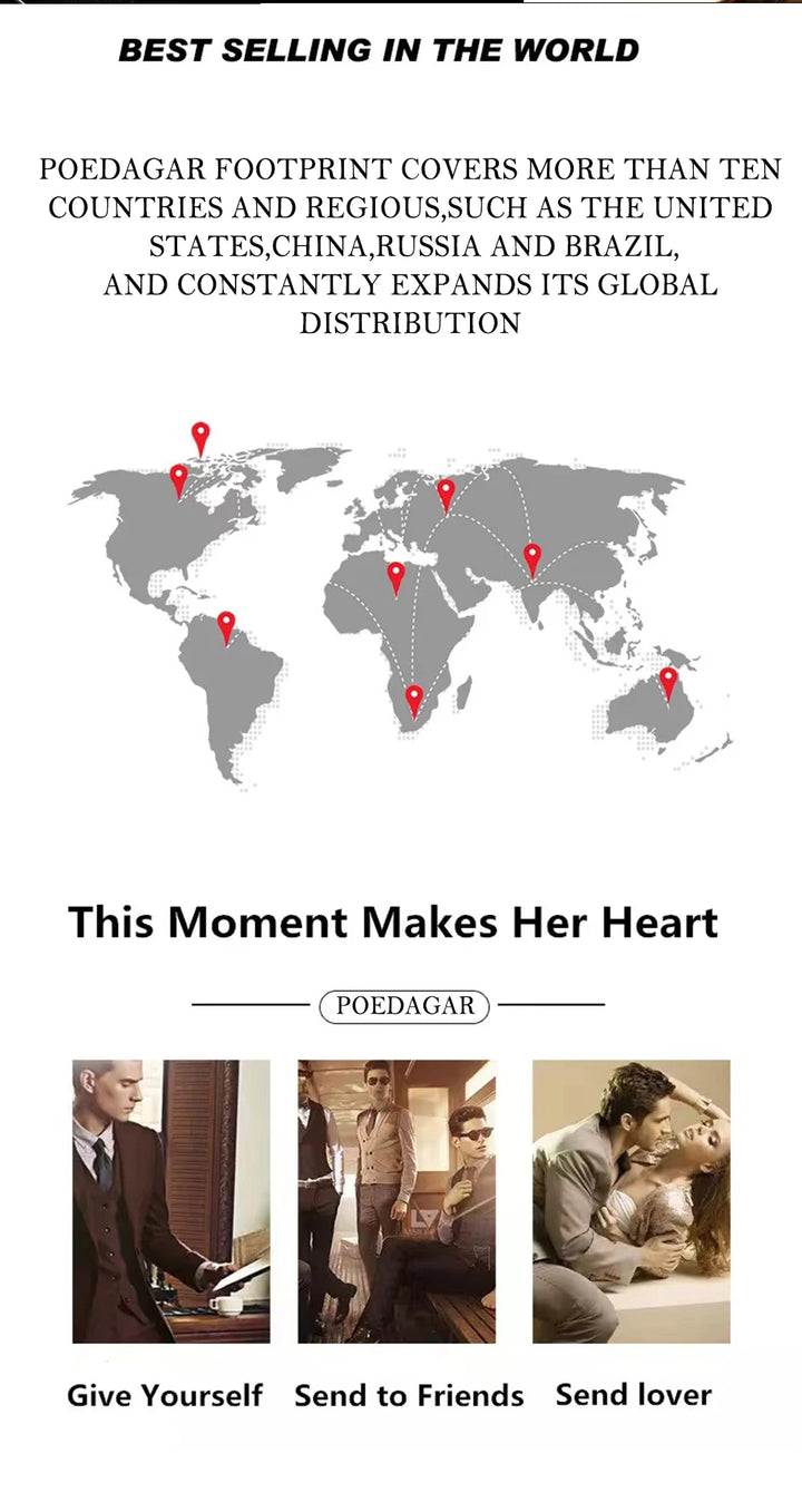 POEDAGAR Titan Commander® – Swiss Luminous Luxury Quartz Men’s Watch