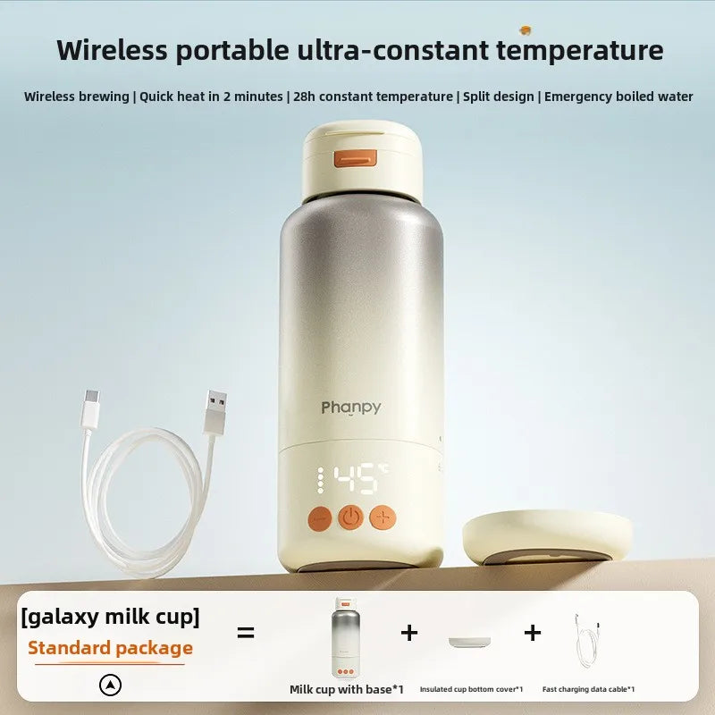 Hot Sale Creative Split Style Thermostatic Kettle Home Use Wireless Milk Mixer Portable Hot Water Insulated Cup for Outdoor Use