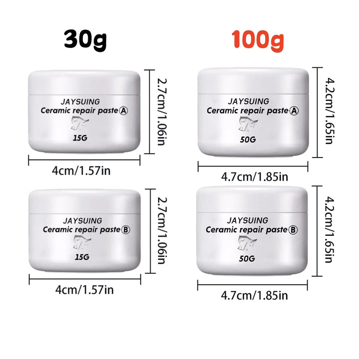 PorcelainFix Pro™ Ceramic & Tile Repair Kit – White Crack & Chip Repair Paste (2pcs/set)