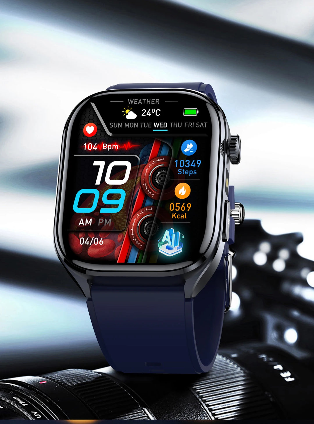 2025 New AI Intelligent ECG Health Smartwatches Men Blood Lipids Uric Acid Heart Rate 2.5D Dynamic UI Bluetooth Call Smart Watch
