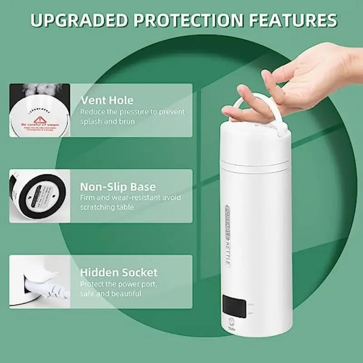 ThermaGo™ Ultimate Portable Kettle - 350ML Hot Water On-the-Go: From Formula to Coffee