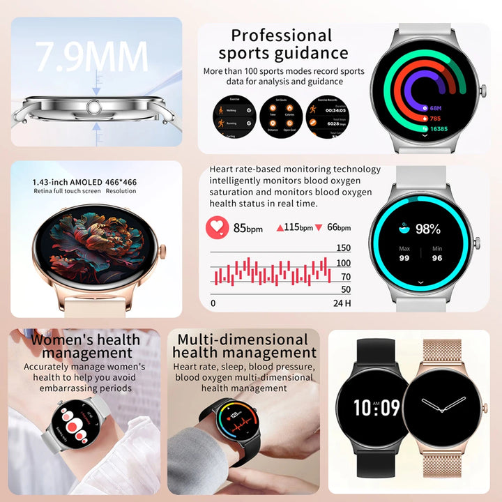 Glamora™ – Women’s Ultra Thin Smartwatch