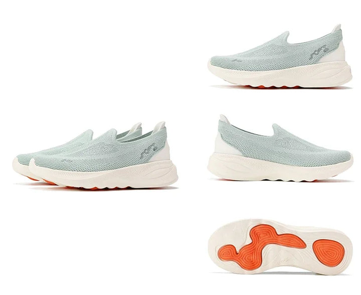 Li-Ning Women’s Soft Go 2 Knit Slip-On Walking Shoes – Ultra Lightweight, Super Comfy Breathable Cushioned Sneakers