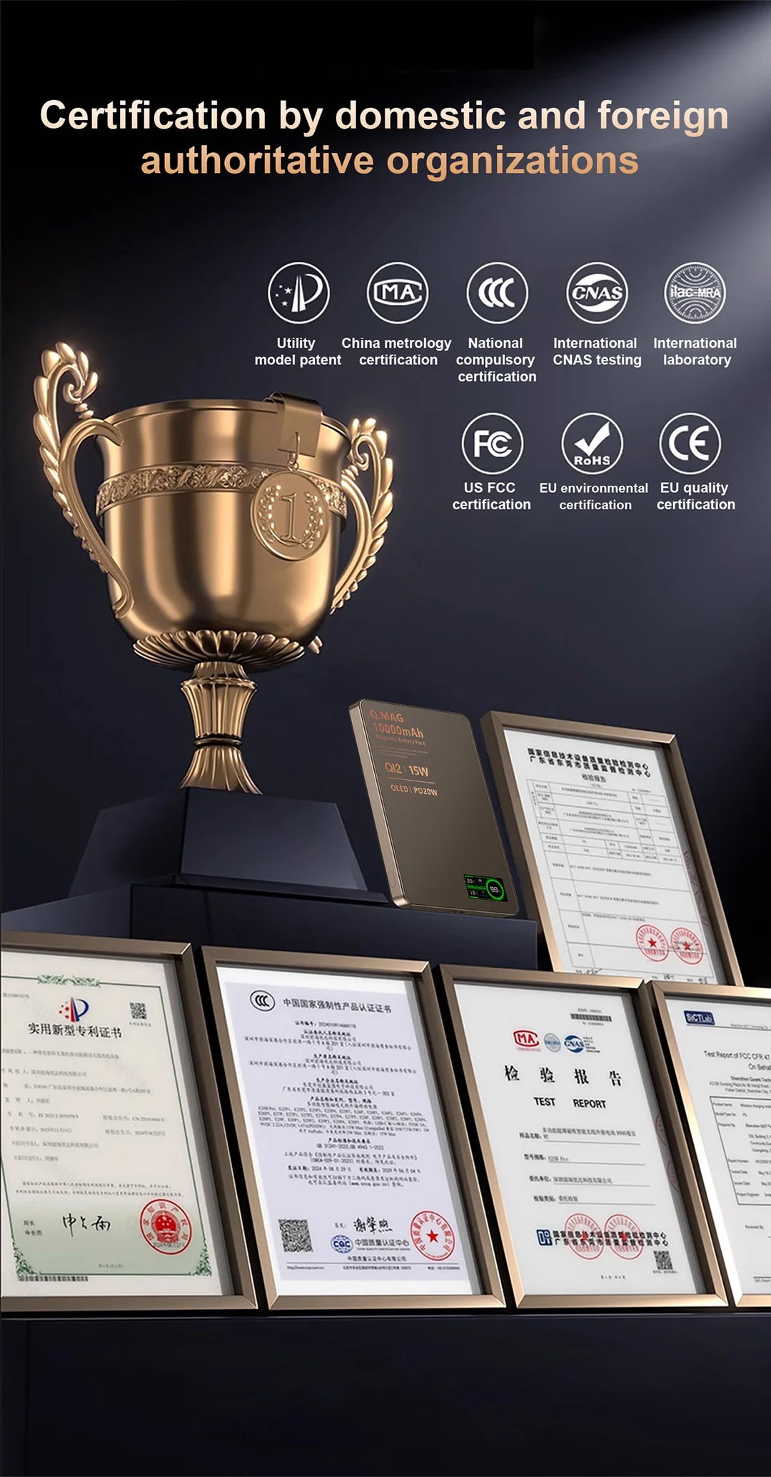 MagCharge Trio® – 3 in 1 Magnetic 15W Wireless Fast Charging Power Bank