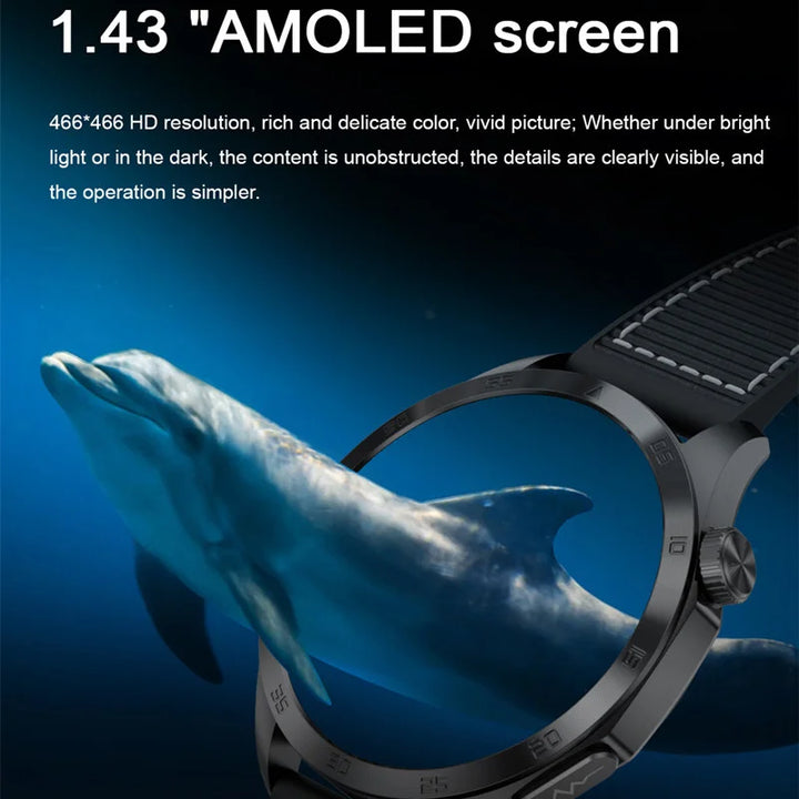 Ultra AI health watch gen 4- 1.43 inch Amoled HD Large Screen ECG Measurement Health Monitor BT Call Sport Fitness Tracker Smartwatch