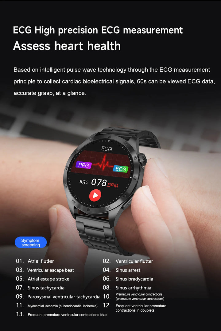Ultra AI health watch gen 4- 1.43 inch Amoled HD Large Screen ECG Measurement Health Monitor BT Call Sport Fitness Tracker Smartwatch