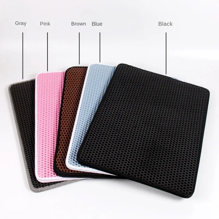 Tapete de cama para gatos, camada dupla, à prova d'água, antiderrapante, areia, lavável, tapete de cama, almofada limpa, matunder, caixa de areia para gatos