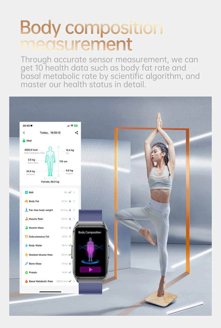 Ultra AI health watch gen 2 - ECG+HRV Bluetooth Call Heart Rate Blood Pressure Health Monitoring Sports Bracelet Smartwatch