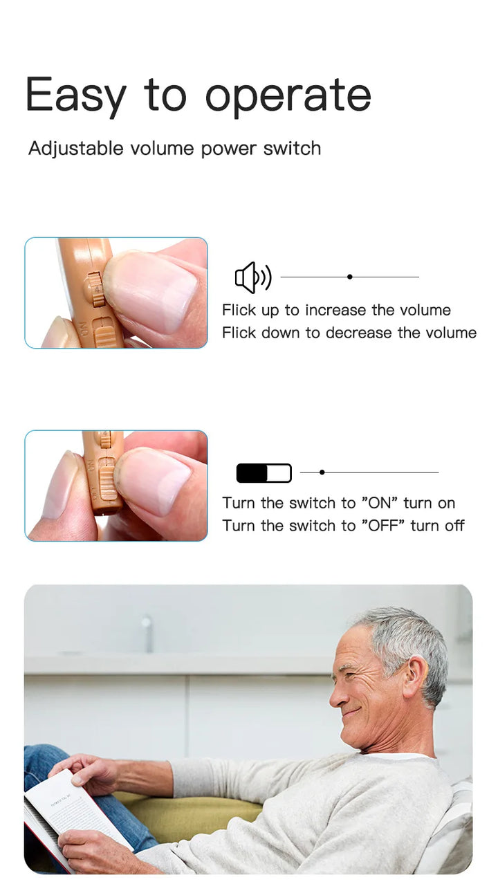 ClearTone™ Max – Portable Sound Amplifier with Magnetic Charging