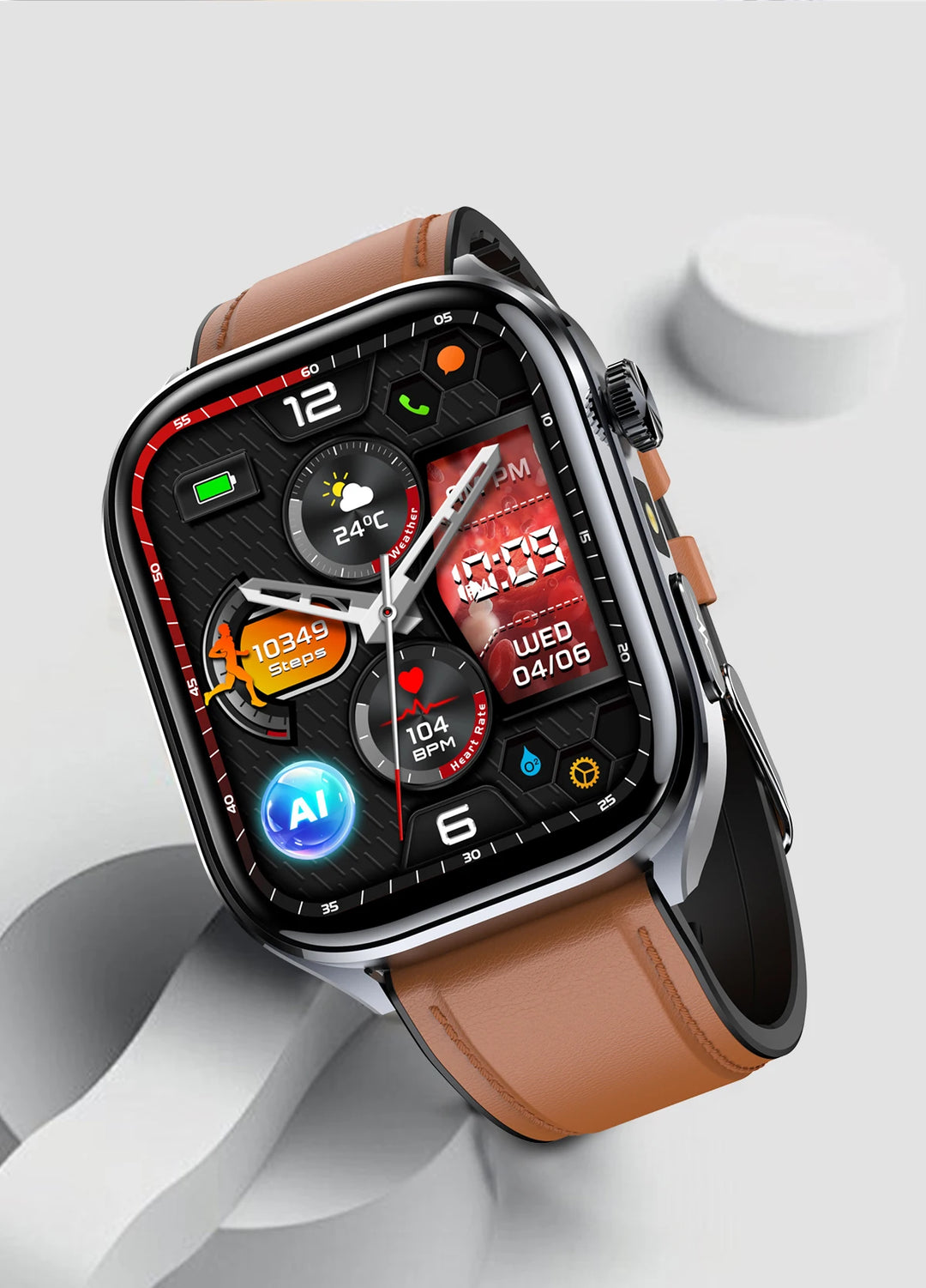 2025 New AI Intelligent ECG Health Smartwatches Men Blood Lipids Uric Acid Heart Rate 2.5D Dynamic UI Bluetooth Call Smart Watch