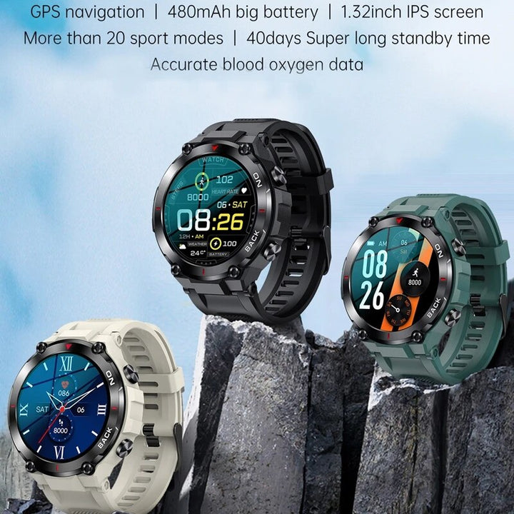Relógio inteligente GPS militar MELANDA K37