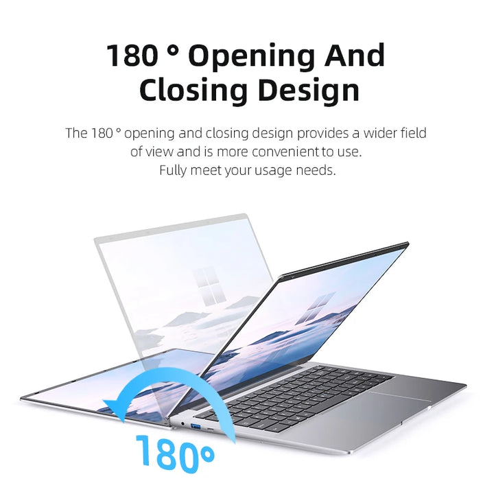 14.1" Ultra Slim Windows 11 Pro Laptop Computer intel Atom A3950 12GB RAM 1TB 2TB SSD Notebook PC 1080P HD Office Study Laptops