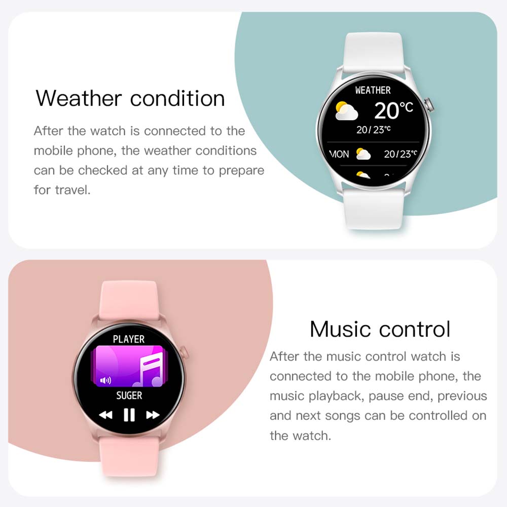 Relógio inteligente feminino SENBONO para Android IOS