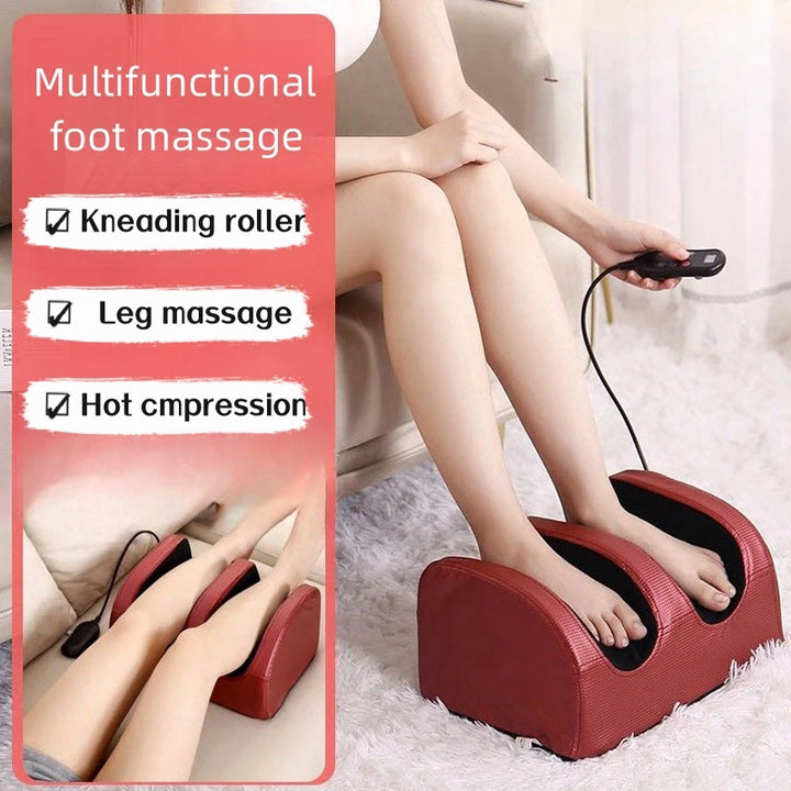TheraSoothe™ Electric Shiatsu Foot & Leg Massager: Infrared Heat Therapy for Deep Pain Relief and Calf Relaxation