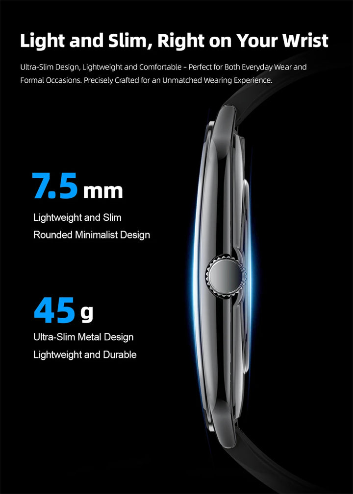 AURAS™ UltraThin Pro 2025 AMOLED Smartwatch