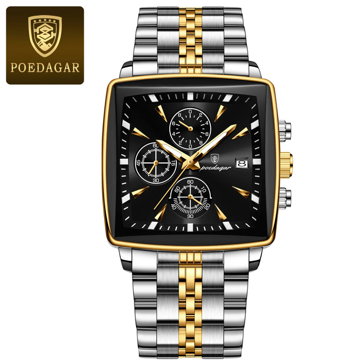 POEDAGAR Imperial Chronograph -  Swiss Luminous Luxury Quartz Men’s Watch