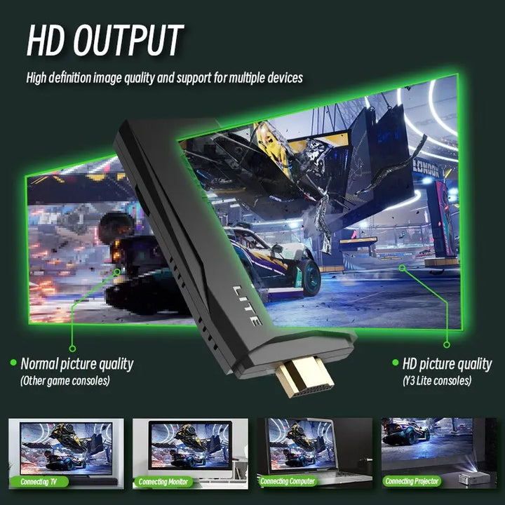 Para tv 2.4g console sem fio jogo vara 4k 10000 jogos portátil