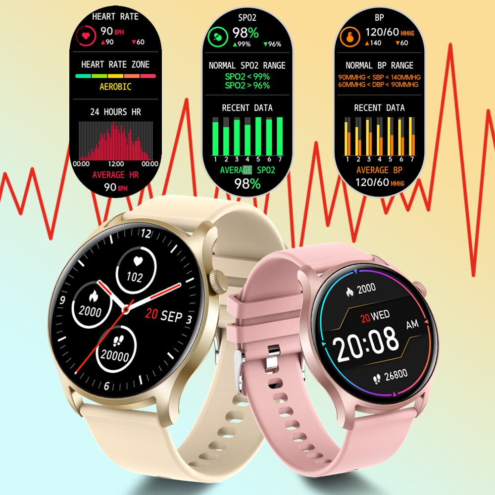 Relógio inteligente feminino SENBONO para Android IOS