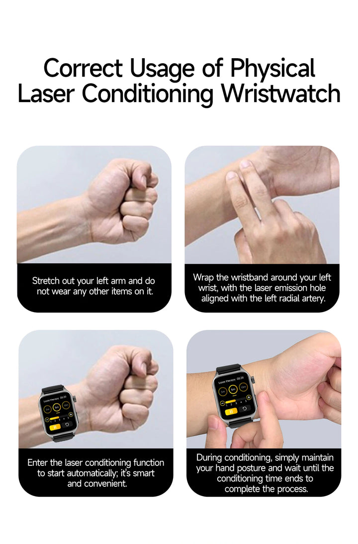 VitalScan Blood Glucose Pro® – Best 2026 Laser Health Monitoring Smart Watch - With Japan Laser Treatment Therapy Preventing the Three high Health Risks