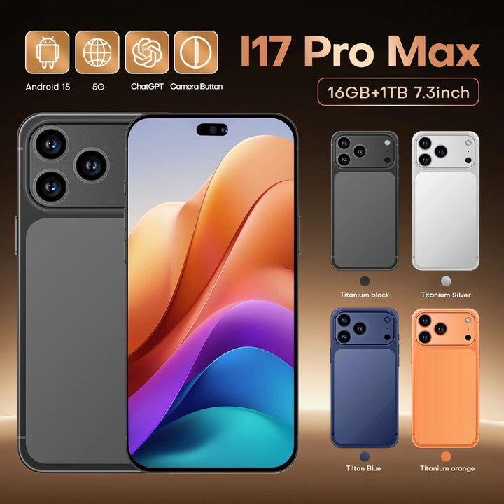 i17 Pro Max® 2025 Best FlagShip Smart phone with Interactive Smart Island