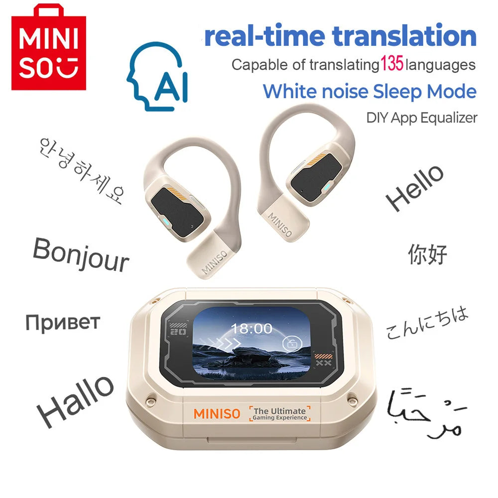 MINISO SmartTalk™  - Real-Time AI Translation Earbuds- 2025 Best Seller
