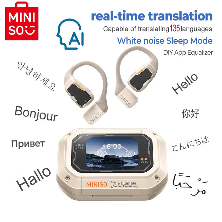 MINISO SmartTalk™  - Real-Time AI Translation Earbuds- 2025 Best Seller