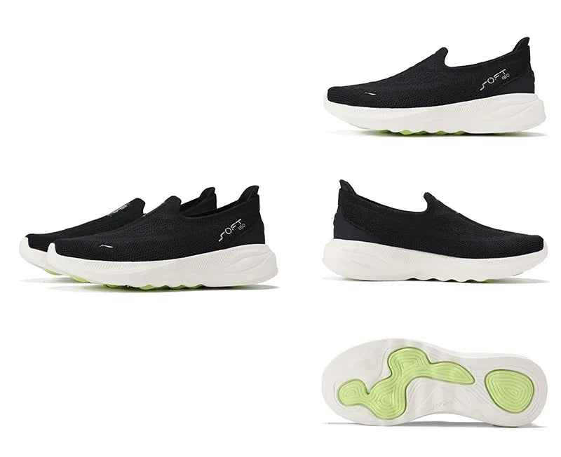 Li-Ning Women’s Soft Go 2 Knit Slip-On Walking Shoes – Ultra Lightweight, Super Comfy Breathable Cushioned Sneakers