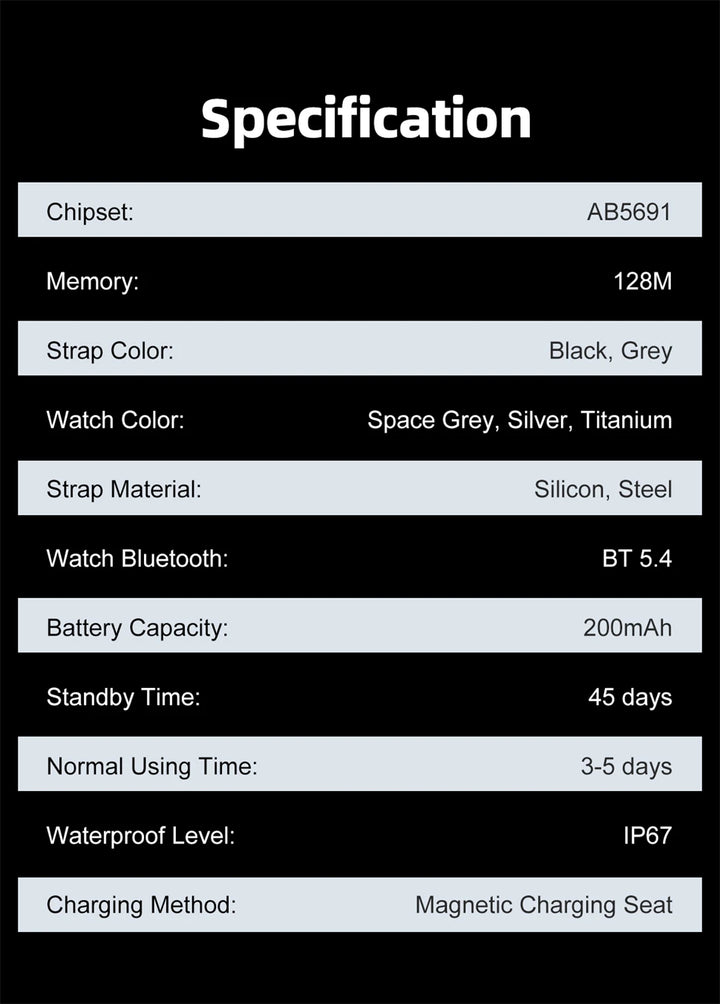 AURAS™ UltraThin Pro 2025 AMOLED Smartwatch