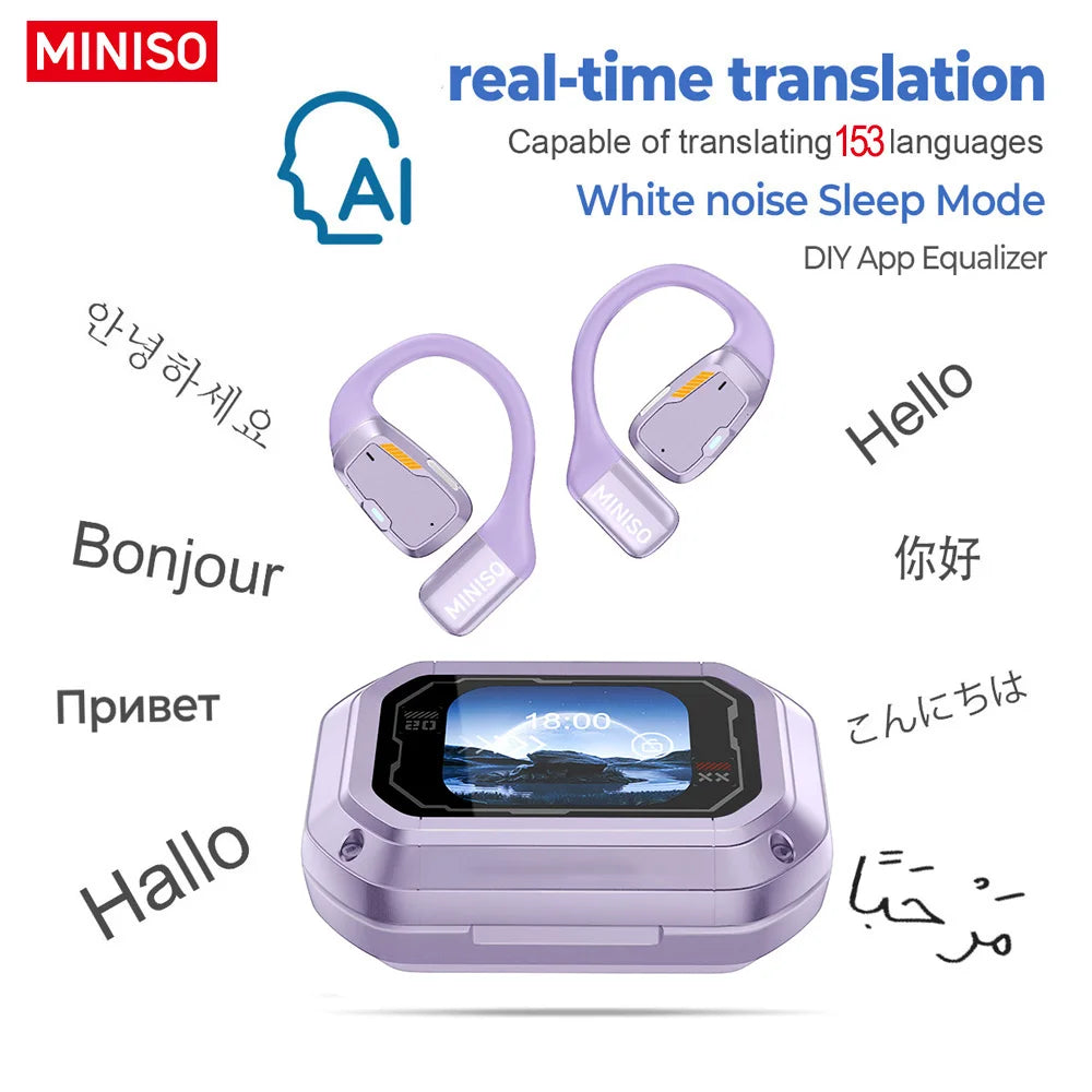 MINISO SmartTalk™  - Real-Time AI Translation Earbuds- 2025 Best Seller