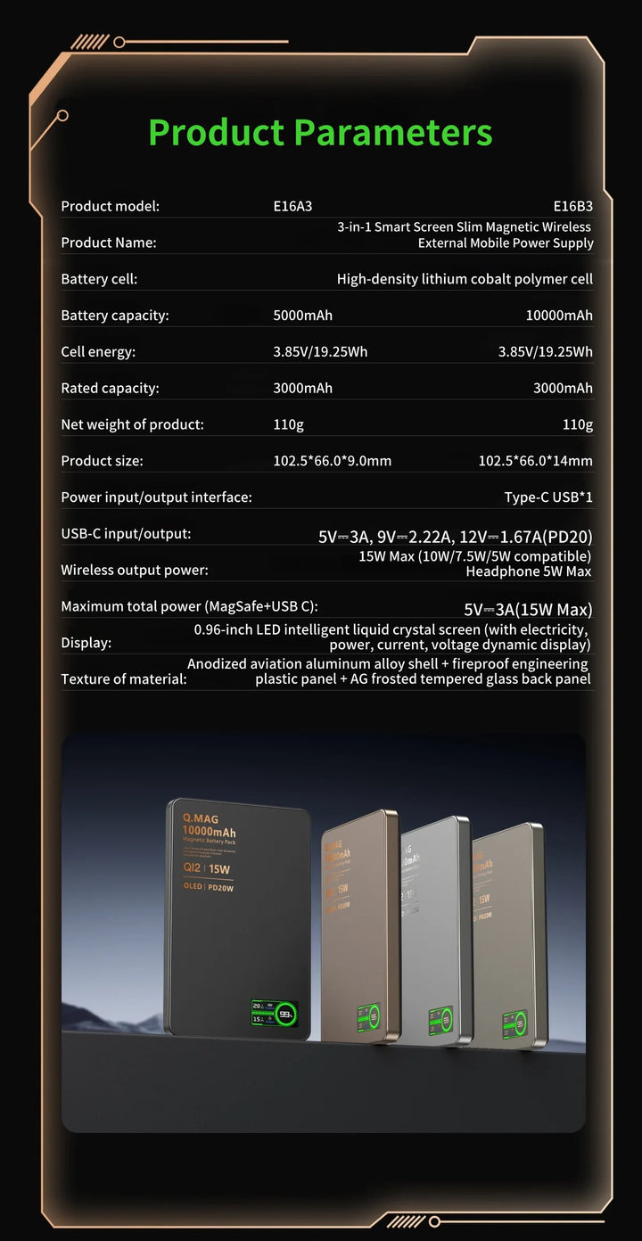 MagCharge Trio® – 3 in 1 Magnetic 15W Wireless Fast Charging Power Bank