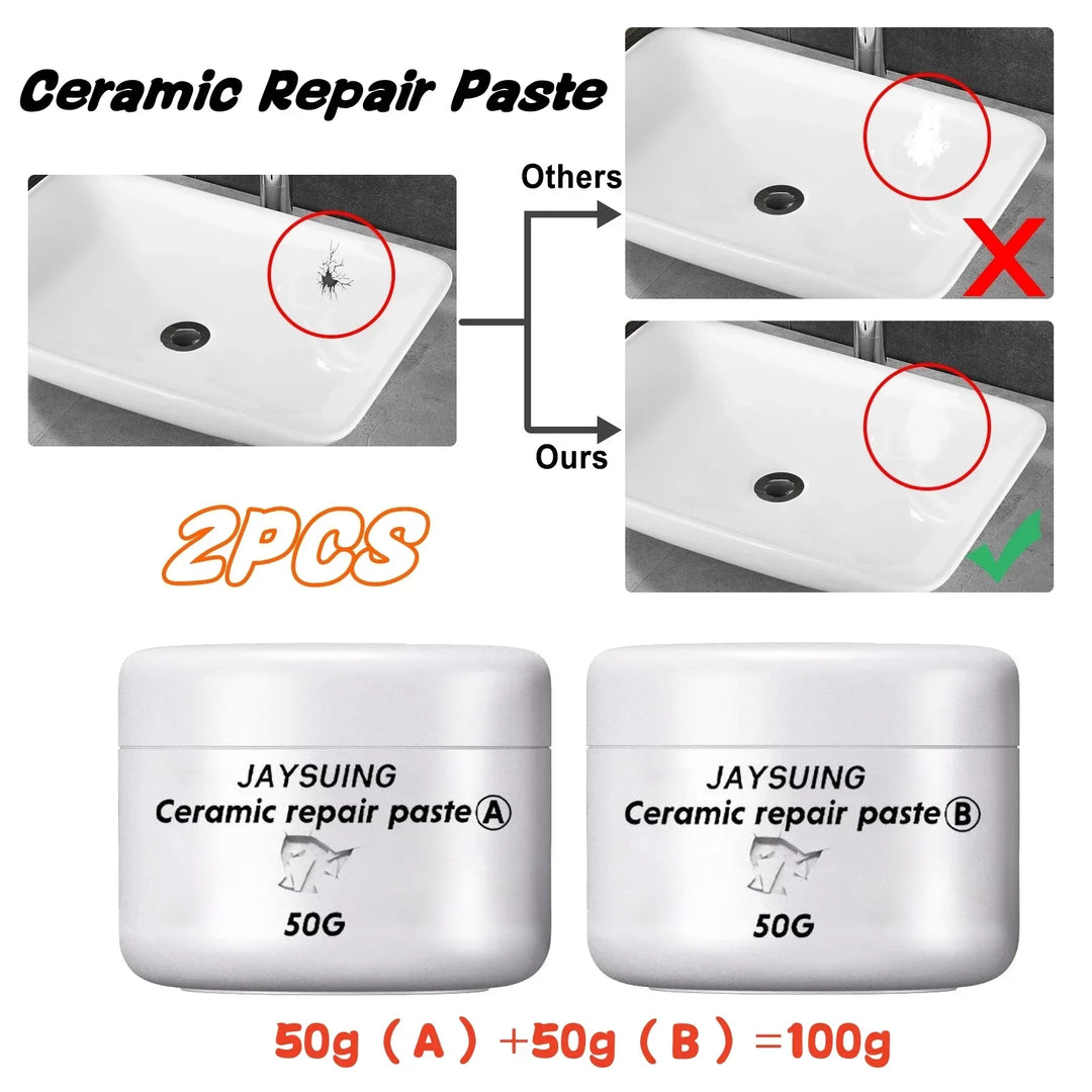 PorcelainFix Pro™ Ceramic & Tile Repair Kit – White Crack & Chip Repair Paste (2pcs/set)