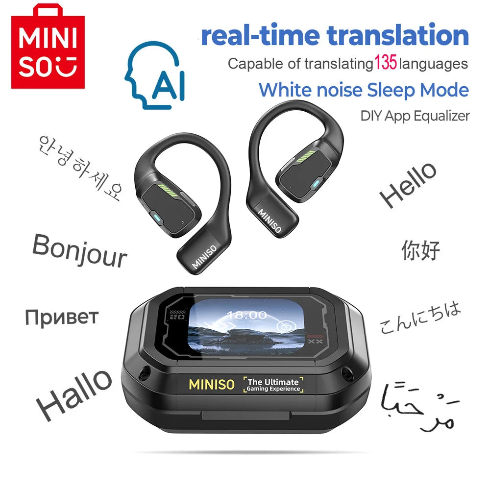 MINISO SmartTalk™  - Real-Time AI Translation Earbuds- 2025 Best Seller