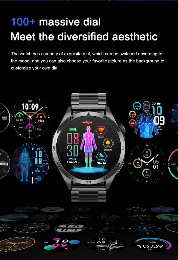 Ultra AI health watch gen 4- 1.43 inch Amoled HD Large Screen ECG Measurement Health Monitor BT Call Sport Fitness Tracker Smartwatch