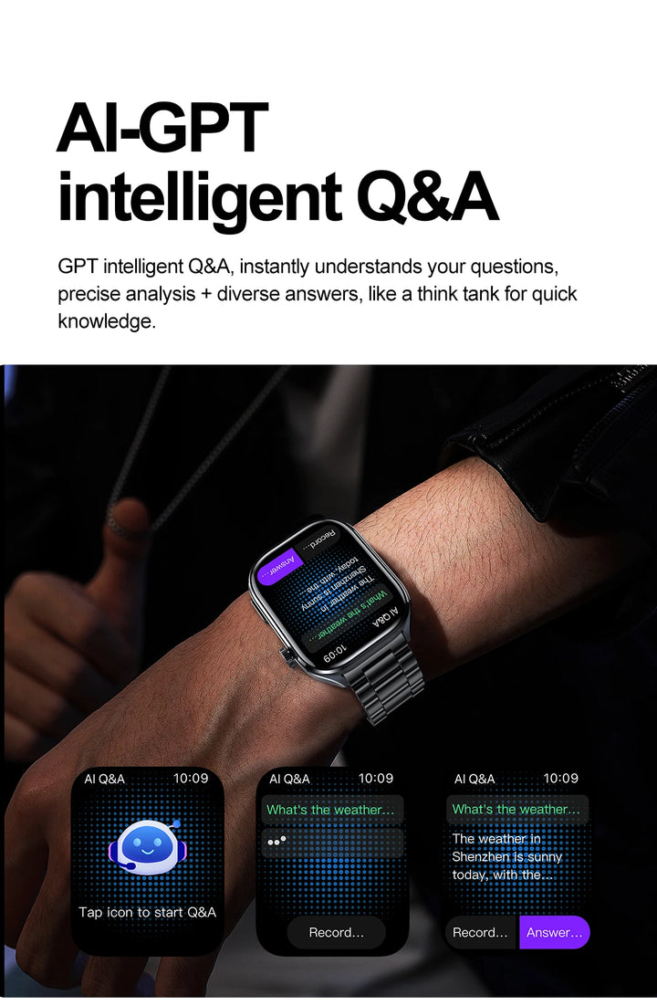 2025 New AI Intelligent ECG Health Smartwatches Men Blood Lipids Uric Acid Heart Rate 2.5D Dynamic UI Bluetooth Call Smart Watch