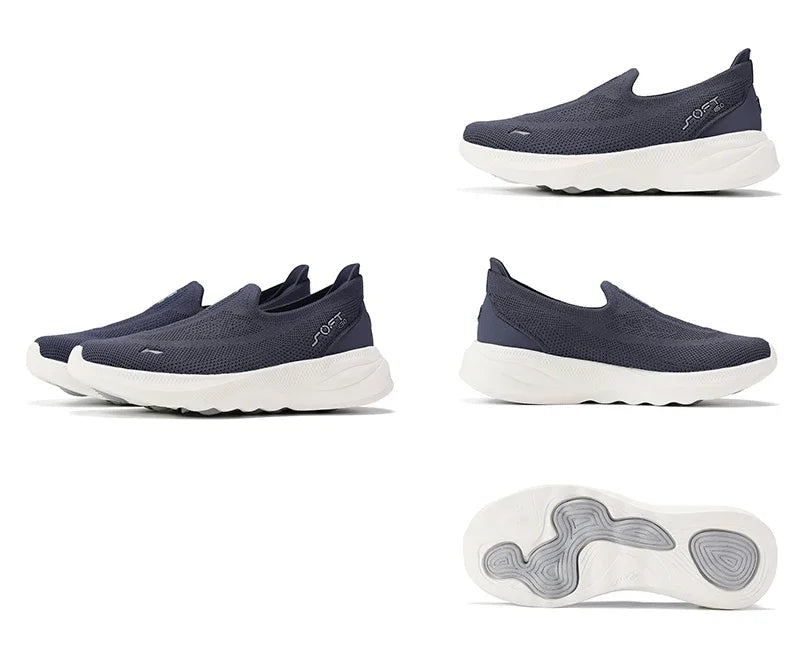 Li-Ning Women’s Soft Go 2 Knit Slip-On Walking Shoes – Ultra Lightweight, Super Comfy Breathable Cushioned Sneakers