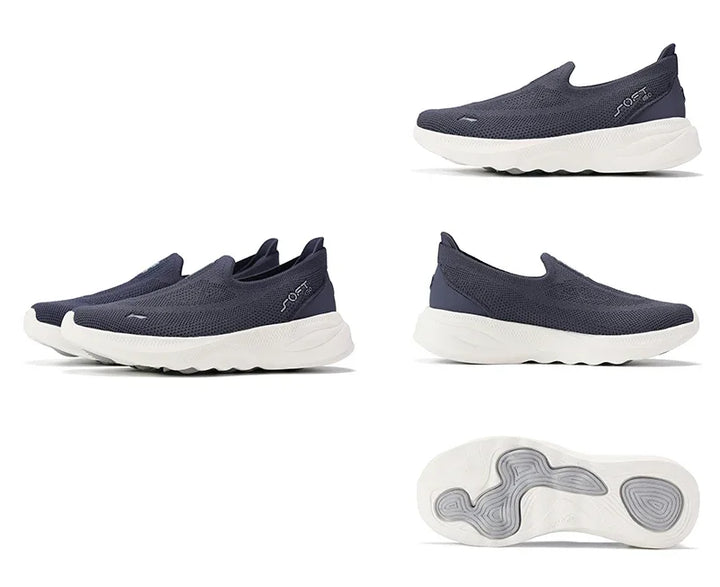 Li-Ning Women’s Soft Go 2 Knit Slip-On Walking Shoes – Ultra Lightweight, Super Comfy Breathable Cushioned Sneakers