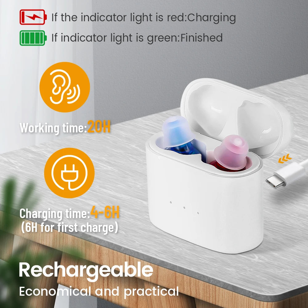 HearClear™ MiniPro – Invisible Rechargeable Hearing Aid for Seniors