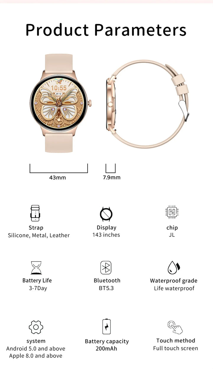 Glamora™ – Women’s Ultra Thin Smartwatch