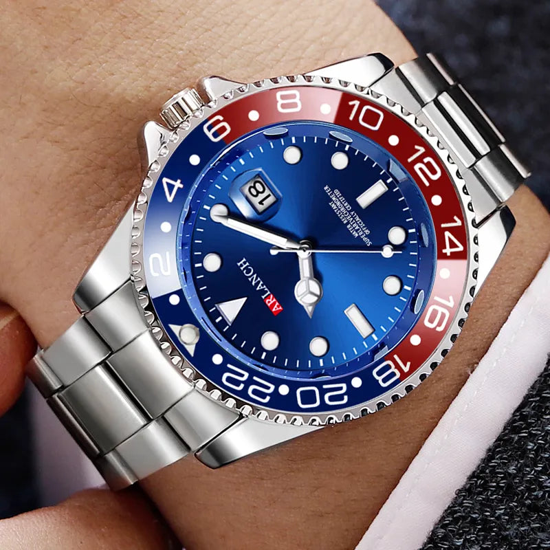 Série Ghost Diver de luxo - Relógio masculino em aço inoxidável