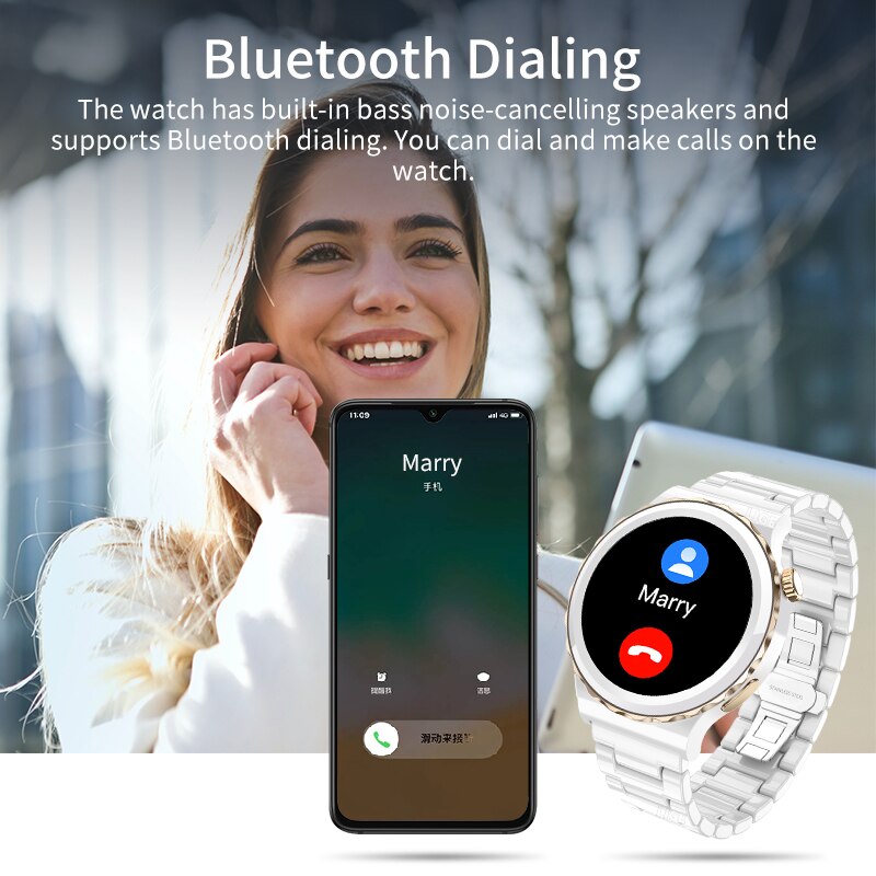 Lady E23 White Luxury Smart Watch