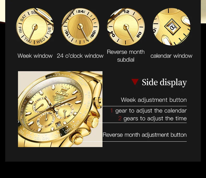 OLEVS 6638 Prestige Mechanical Automatic – Men’s Luxury Timepiece