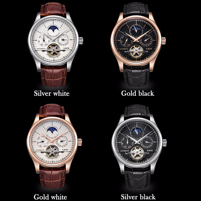 Automatic Mechanical Watch Tourbillon Clock  Lige 6828
